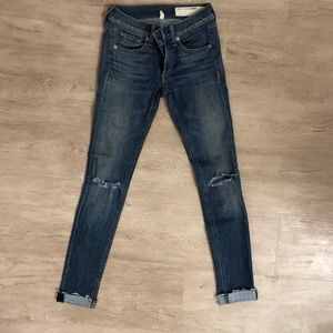 Rag & bone skinny jeans with slits